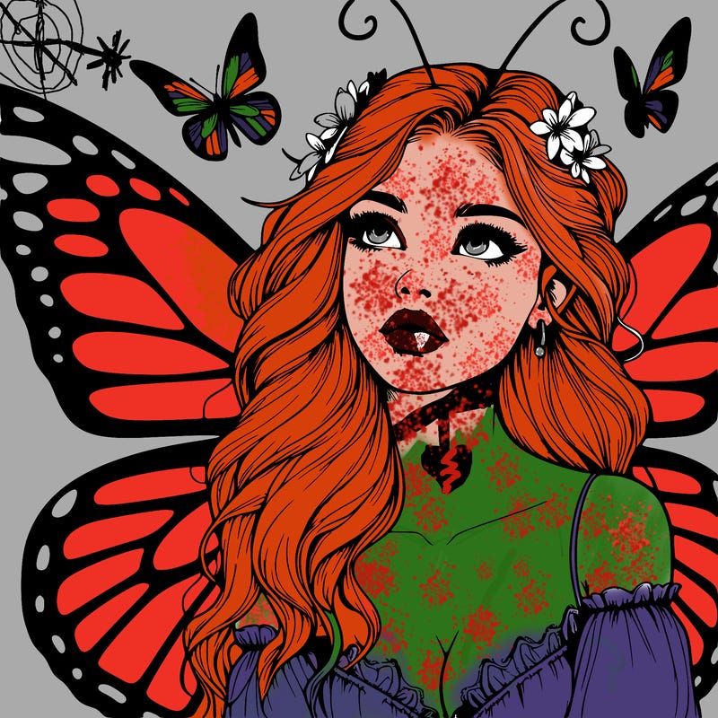 butterfly fairy realistic girl