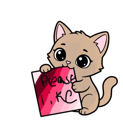 a small cat with a blank sheet of paper in its hand. the cat is sooooooo cute!