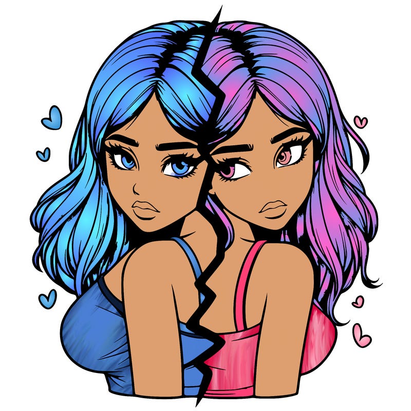 realistic girl split