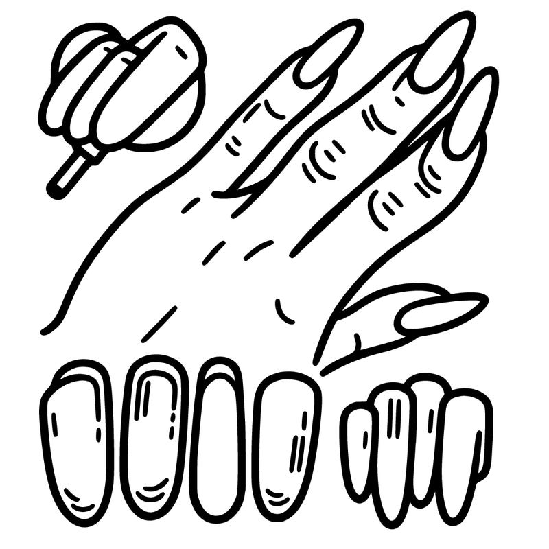 simple nails with no hand