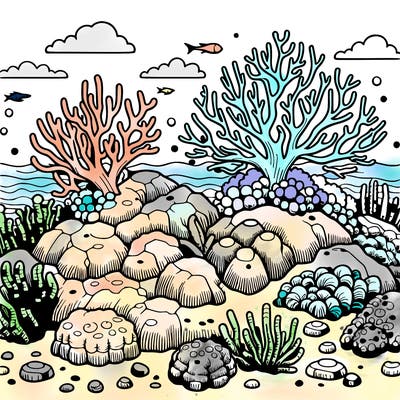 realistic coral reef