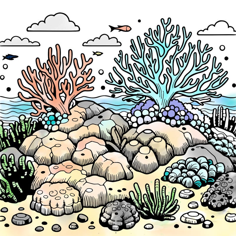 realistic coral reef