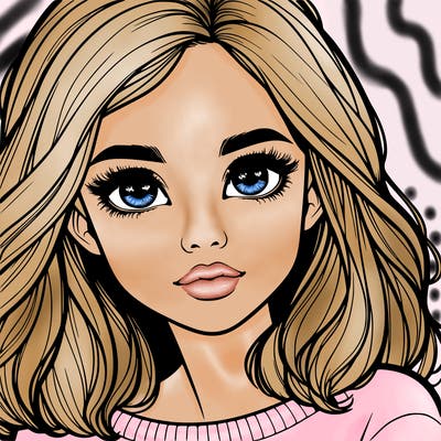 realistic girl whith cute eyes