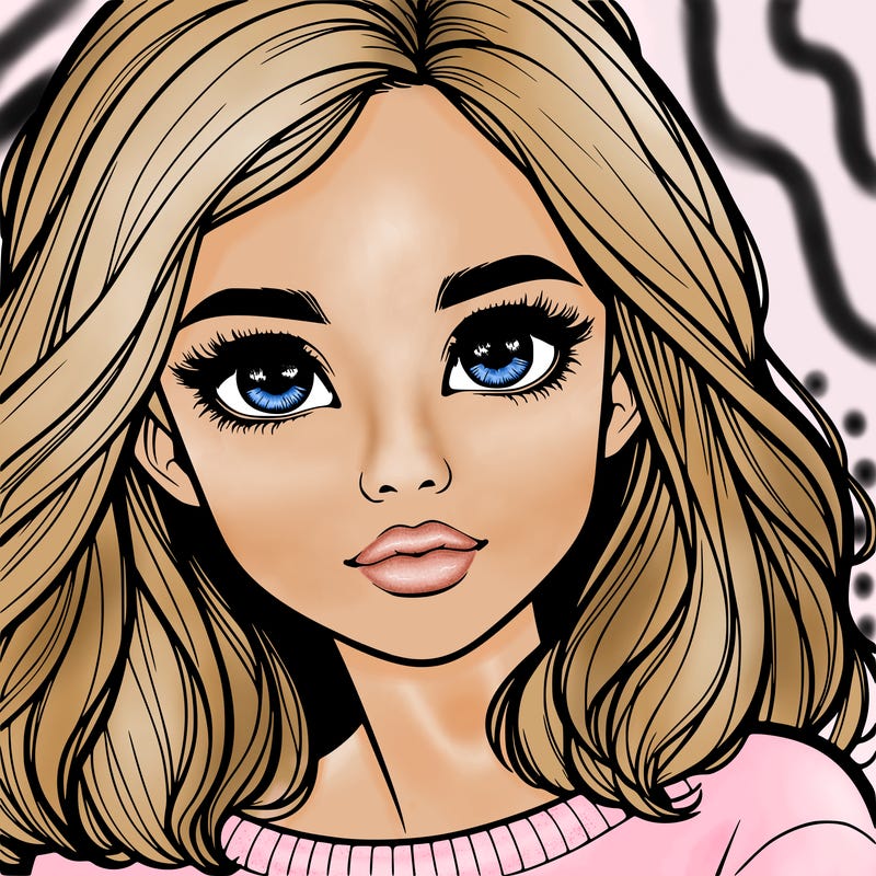 realistic girl whith cute eyes