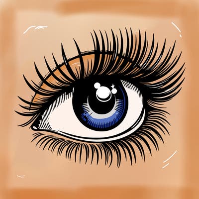 realistic eye long eylashes