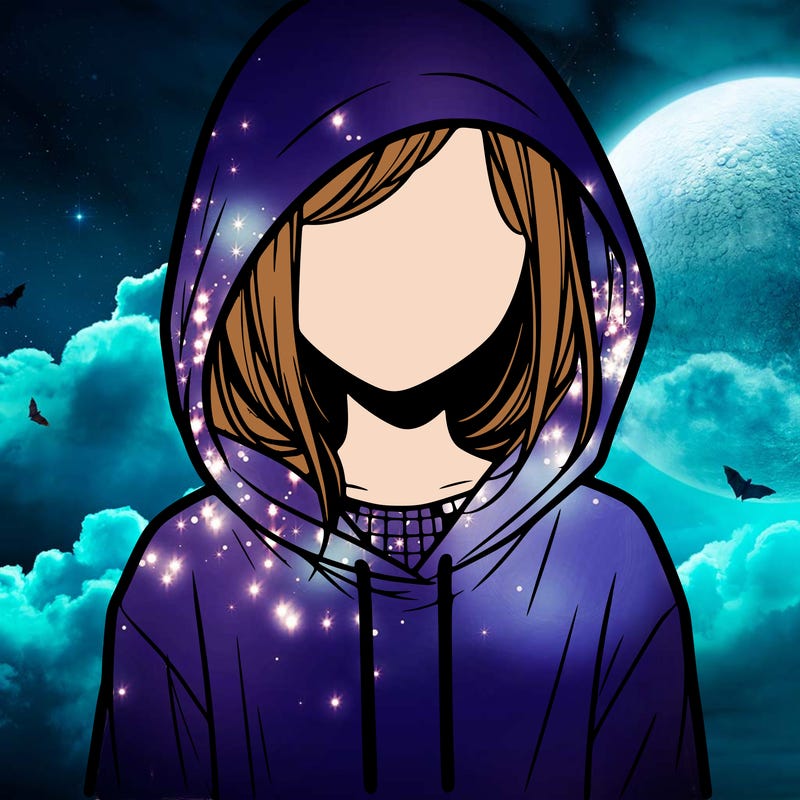 faceless girl in hoodie