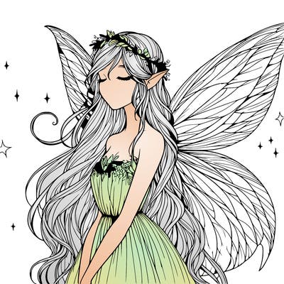 ethereal realistic fairy girl