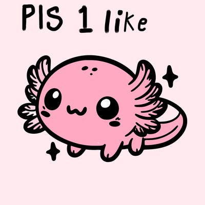 cute easy baby axolotl