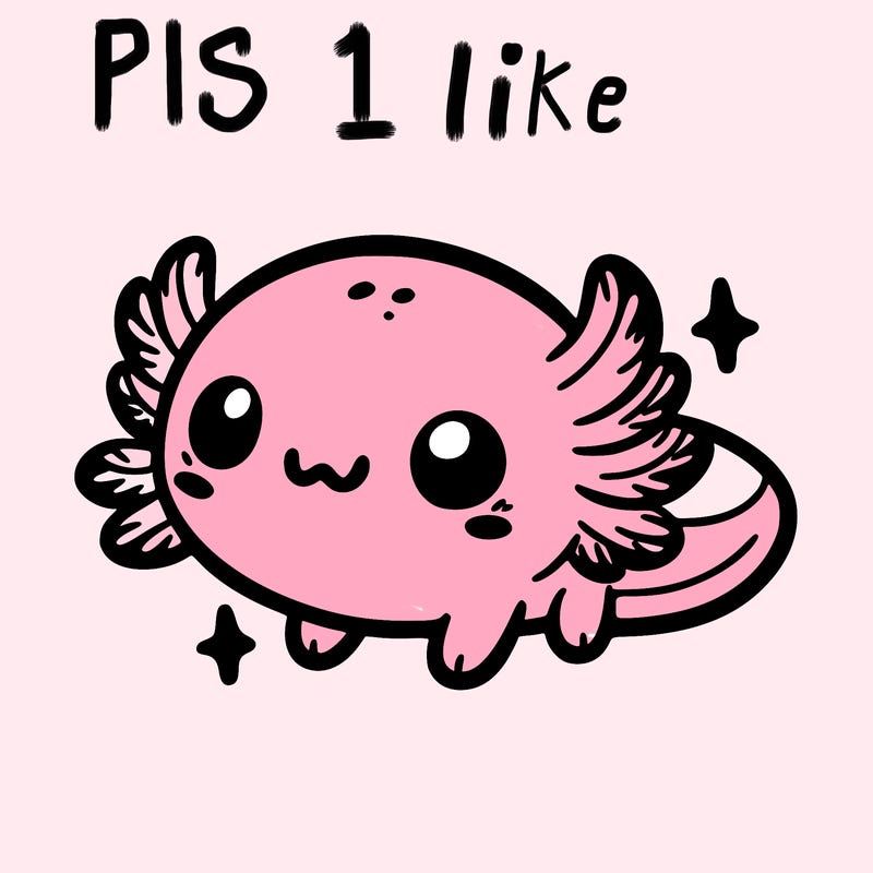 cute easy baby axolotl