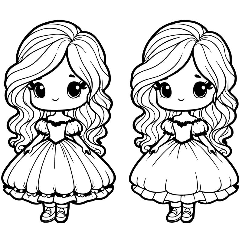 a princess with a short dress and puffy sleeves and long waves in her hair