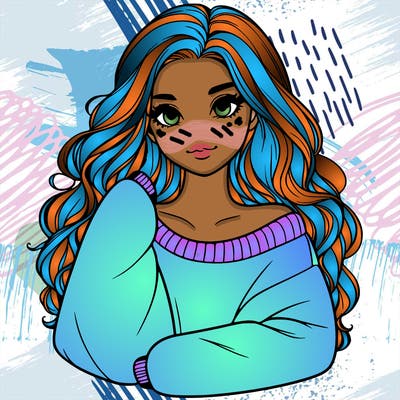 a beautiful girl in a big sweatshirt