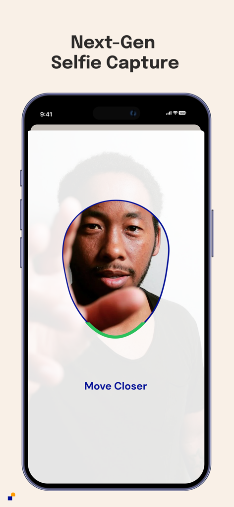 Smile ID - Smile ID App-Oberfläche für die SmartSelfie-Biometrieerfassung und Identitätsprüfung