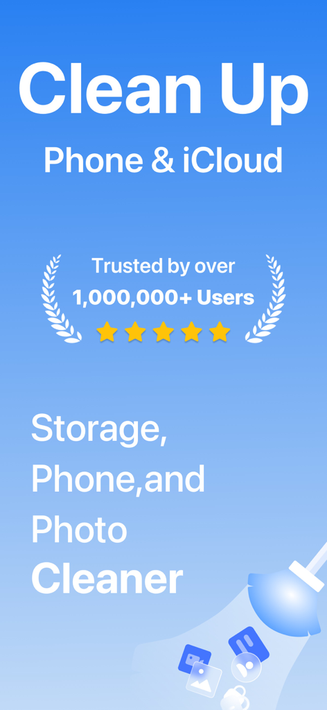 Easy Cleaner app screen for cleaning up phone and iCloud storage.