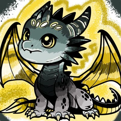 fierce baby night dragon