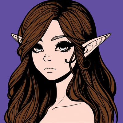 elf girl realistic dark fantasy