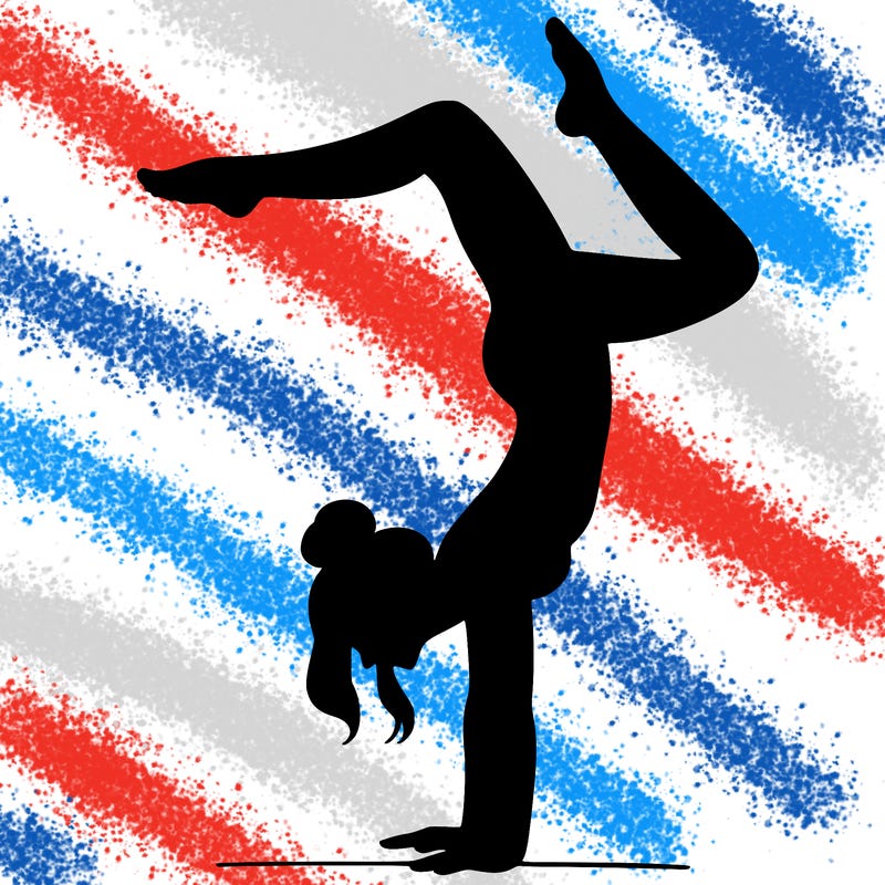a woman doing a handstand