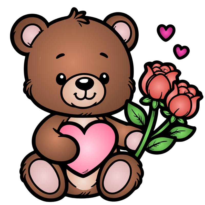 teddy bear a holding heart