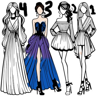fashion models dresses