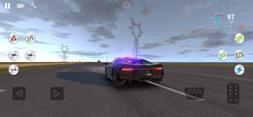 Real Driving School - Un deportivo de alta velocidad conduciendo en una autopista en el simulador Real Driving School