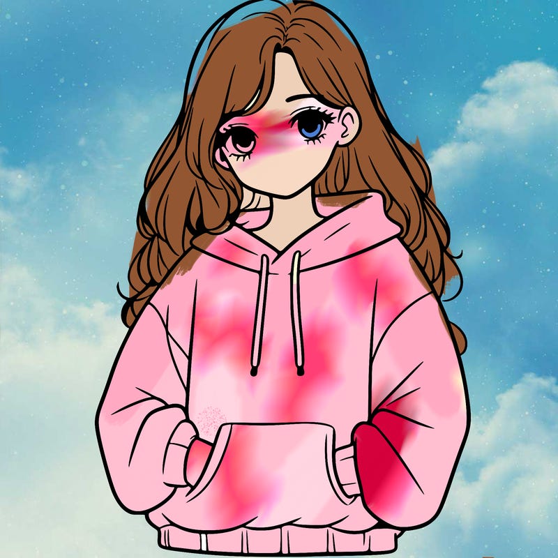 a teen girl with a oversized sweatshirt