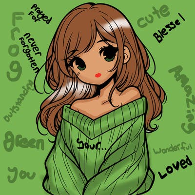 shy pretty girl wearing a sweater that is falling off one shoulder portrait