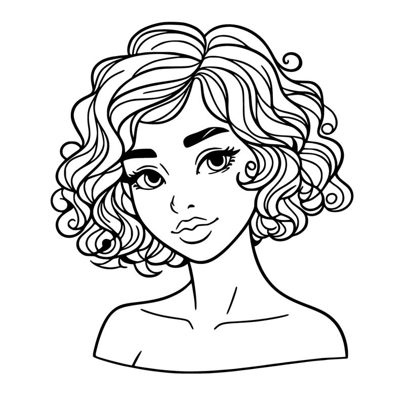 woman with short curly hair