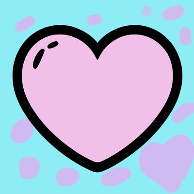 a blank heart
