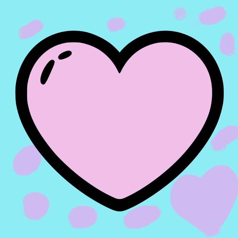 a blank heart