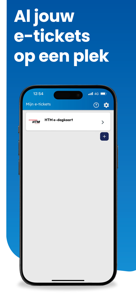 OV-app - A smartphone screen displaying a digital public transport day ticket inside the OV-app.