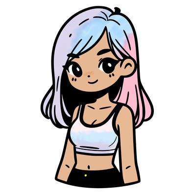girl with crop top