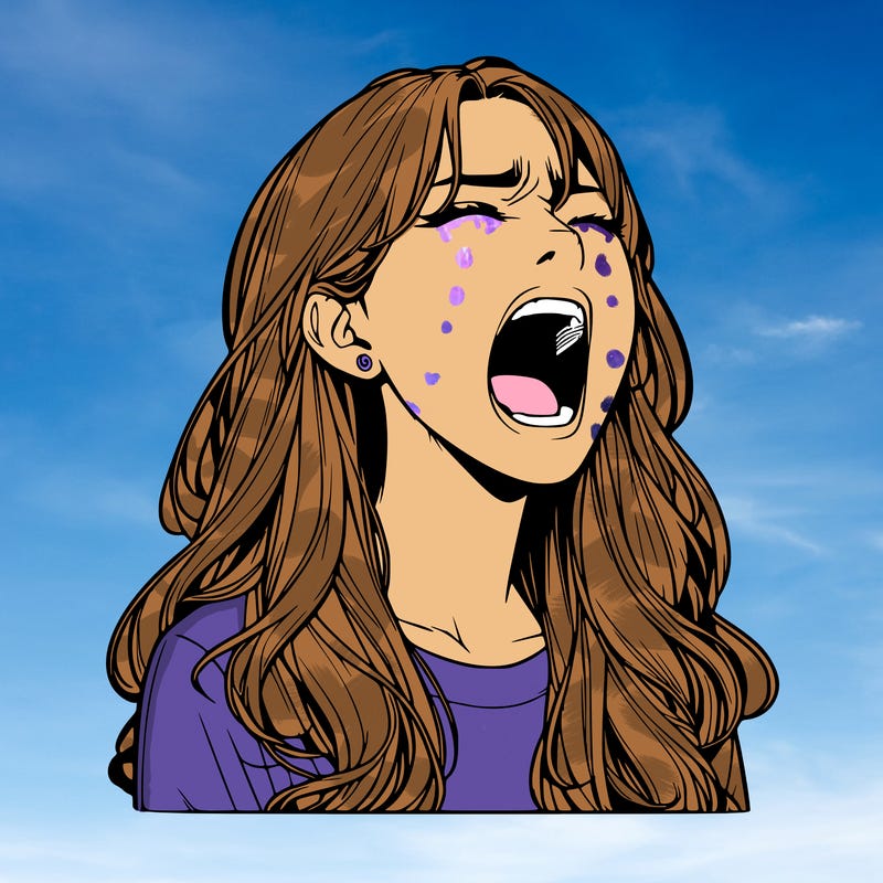 screaming realistic, girl