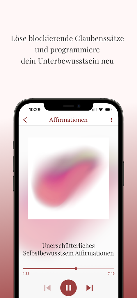 Auramagie: Subliminals+Mantras - Auramagie app audio player for self confidence affirmations