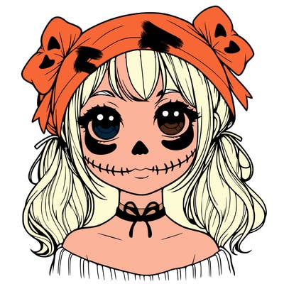 realistic girl halloween