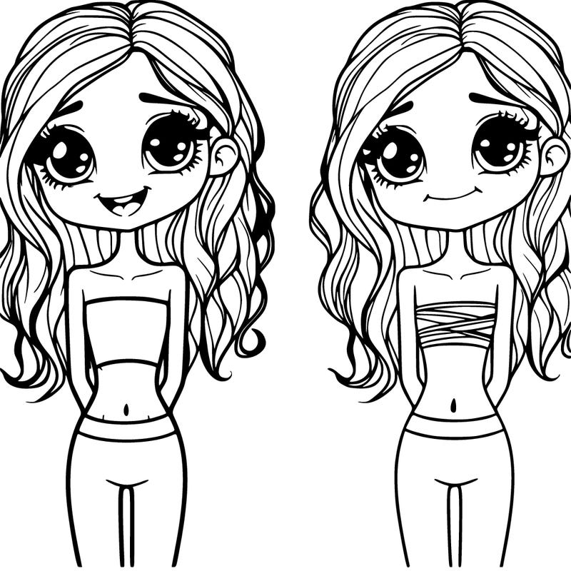 very skinny realistic girl happy