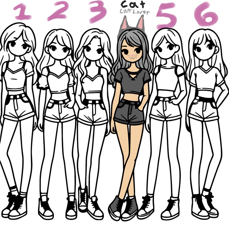 a group of girls wearing crop tops and shorts