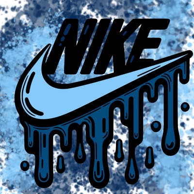dripping nike logo
