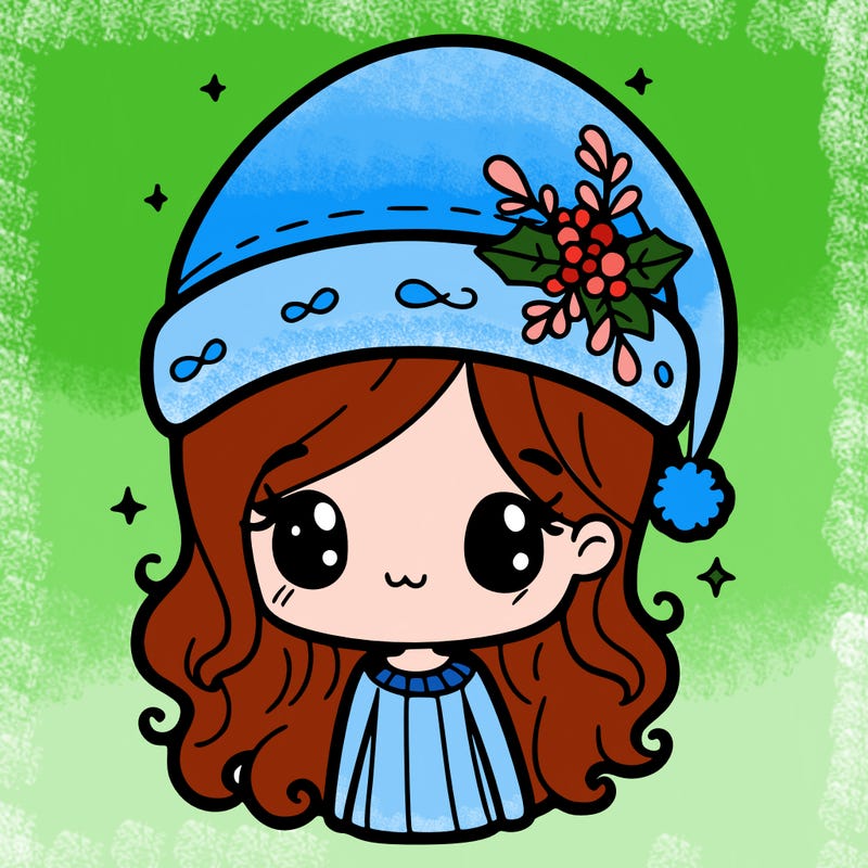 christmas hat girl