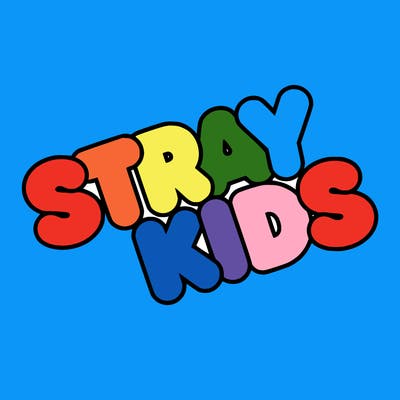 bubble letters saying stray kids