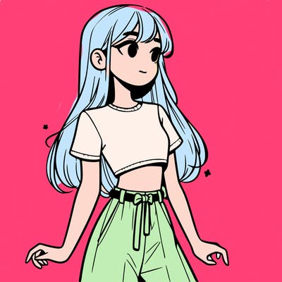 girl in a cute crop top