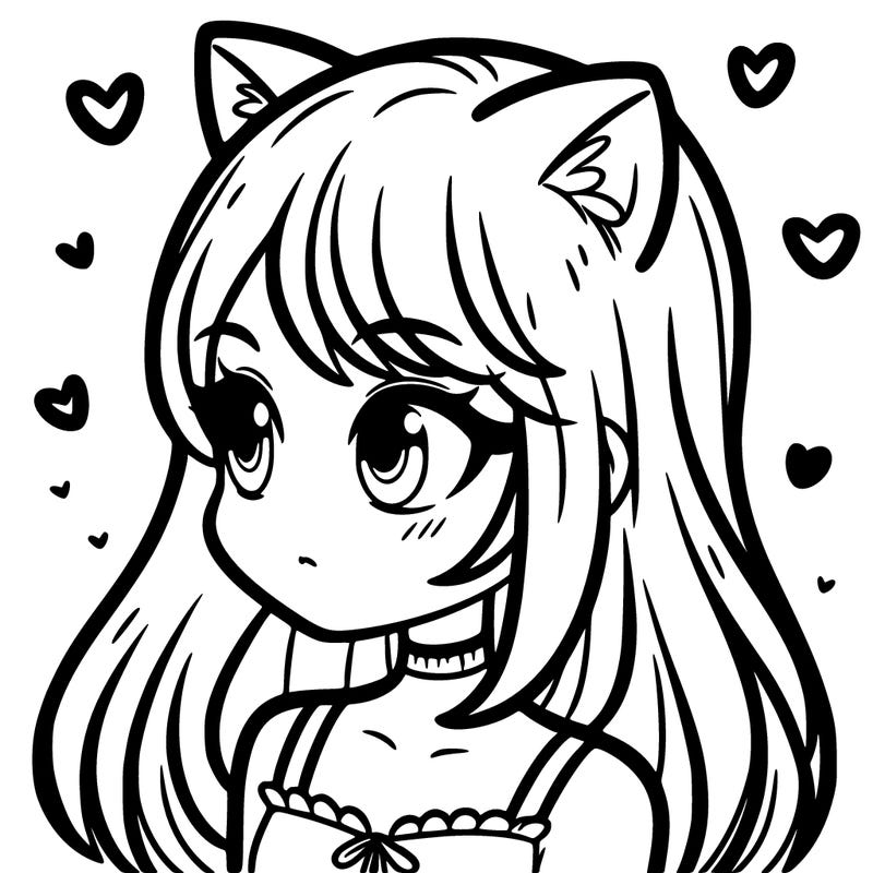 girl with cat ears