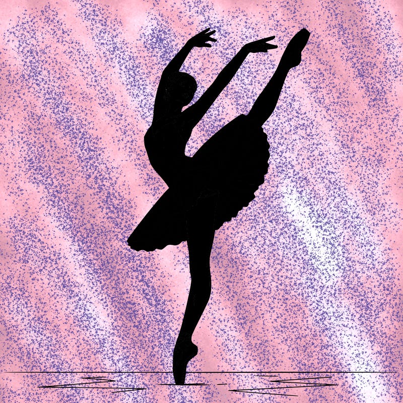 a ballerina in motion.