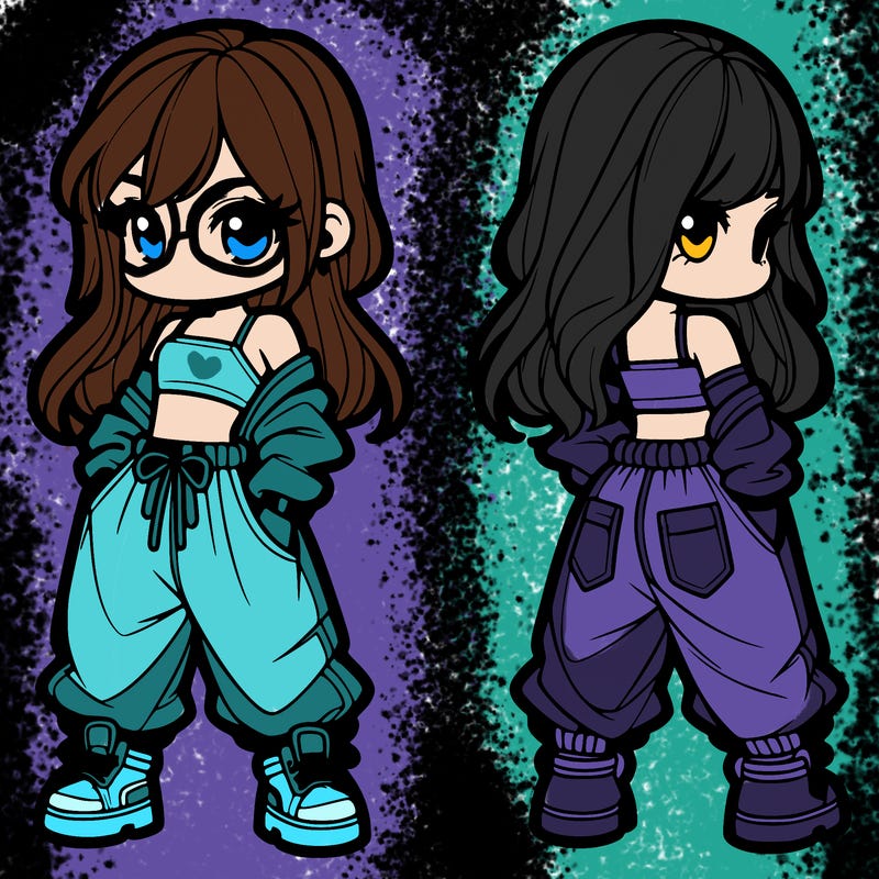 girl in crop top and baggy pants