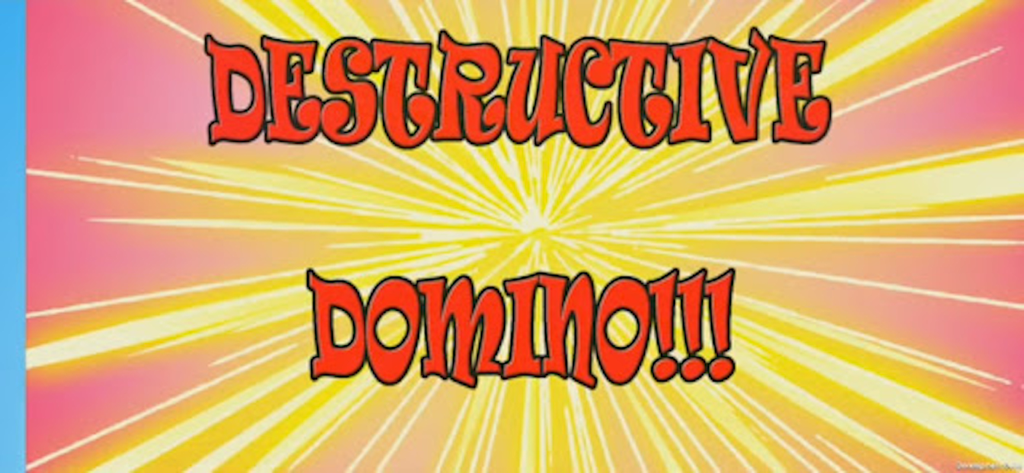 A colorful graphic for the Destructive Domino smack down move