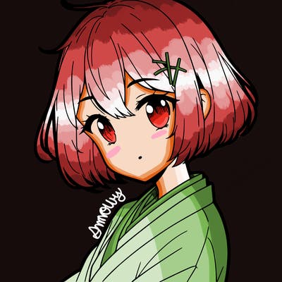 anime girl with short hair
