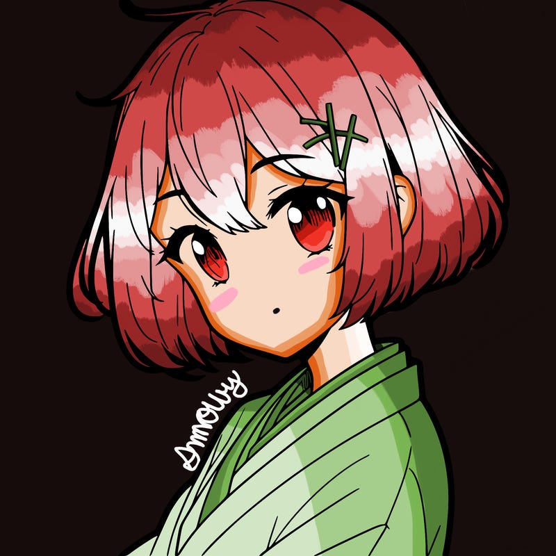 anime girl with short hair