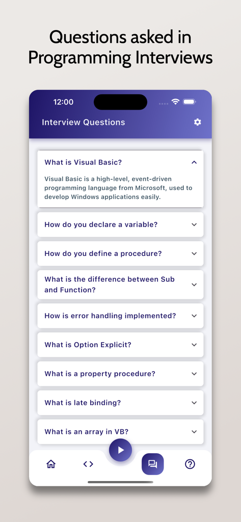 Learn VisualBasic - OnePercent - Education App | MWM