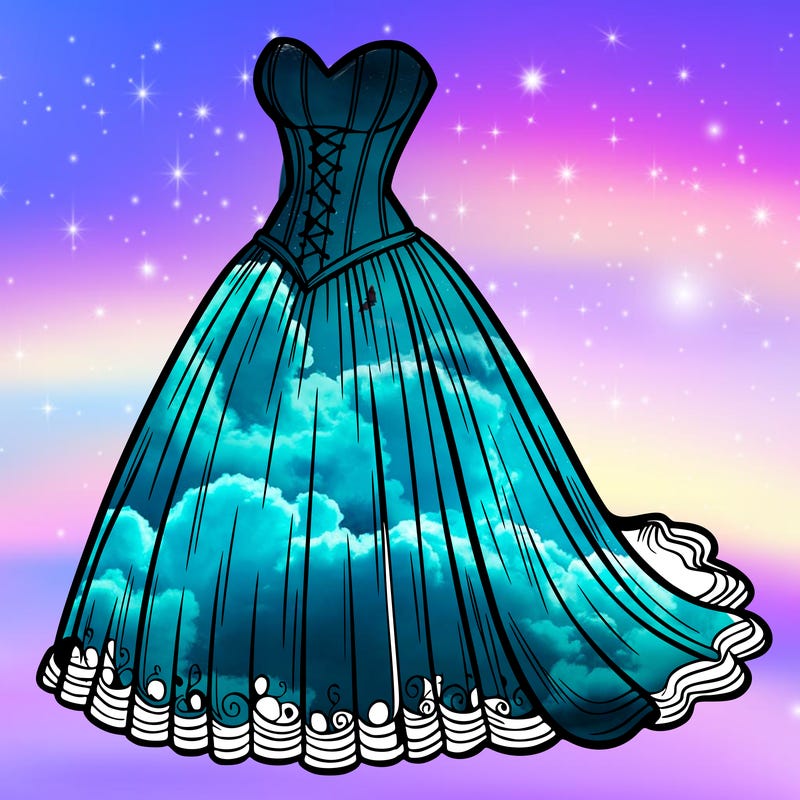 wedding dress-corset and a long and flowy skirt
