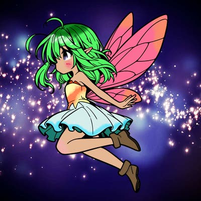 manga fairy flying