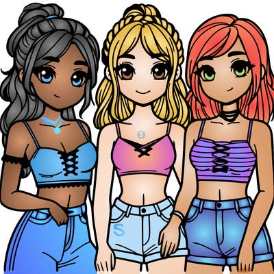 girls with crop tops