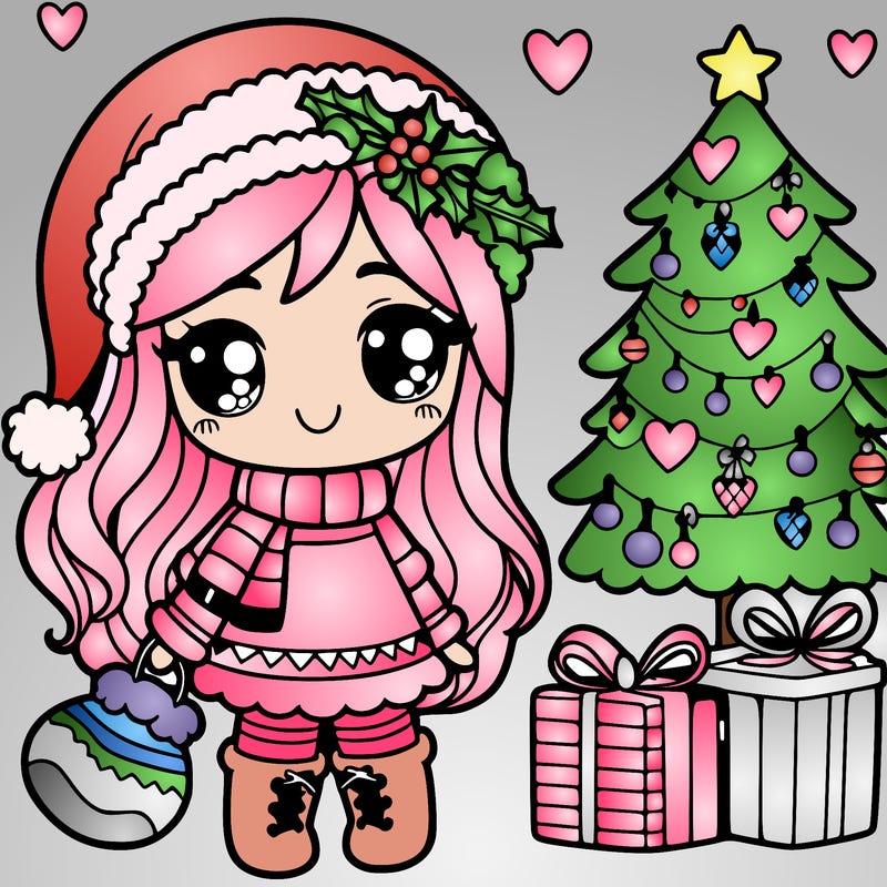 christmas cute girl